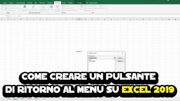 Come creare un pulsante di ritorno al menu su Excel 2019