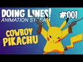 Doing Lines! #001 Pikachu