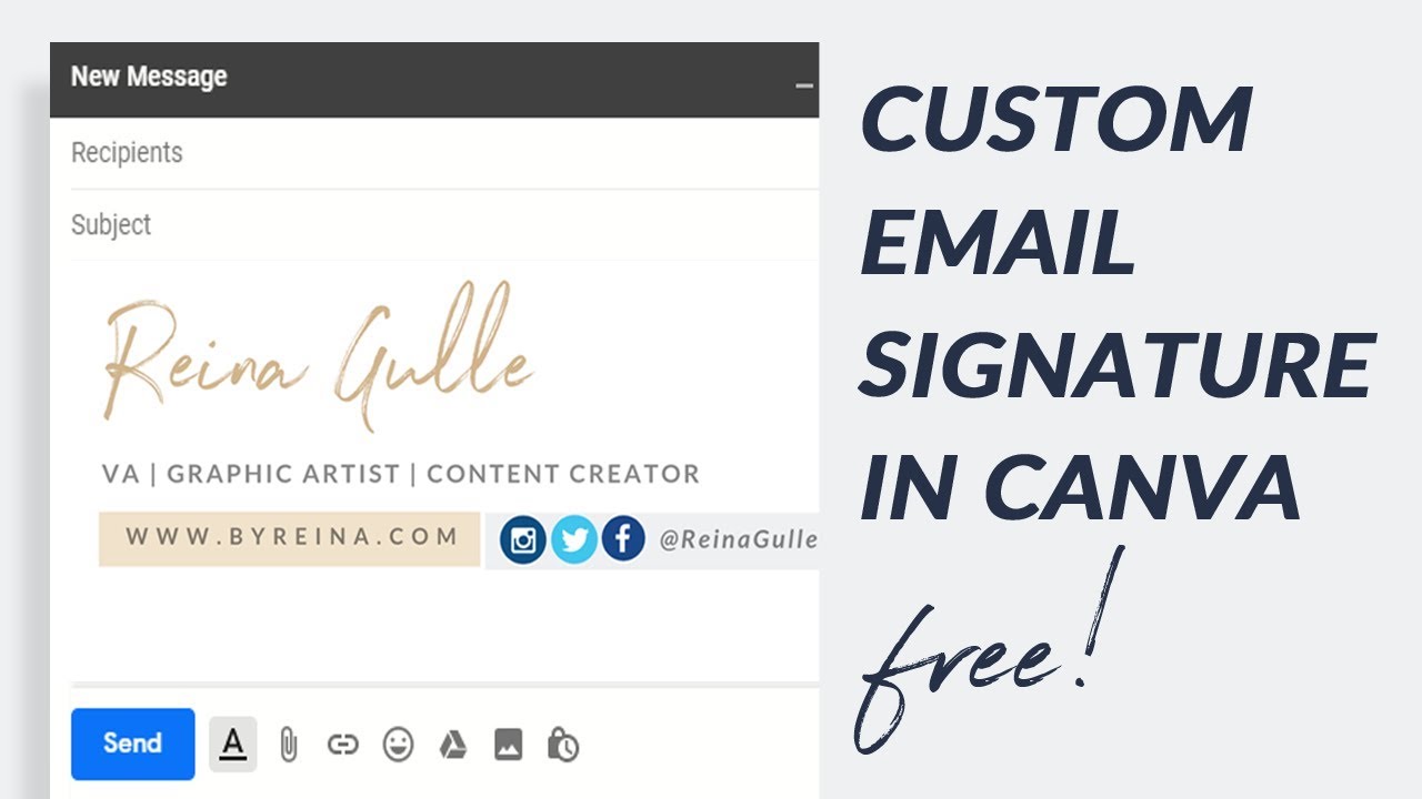 how to create custom email signature in gmail