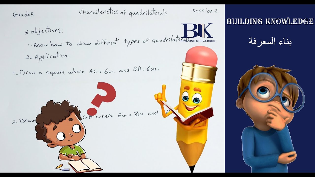 GRADE 5 CHARACTERISTICS OF QUADRILATERALS LESSON SESSION 2