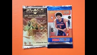 Granddaughter helps me open pack of 1999-00 Upper Deck Black Diamond basketball cards PLUS SURPRISE!