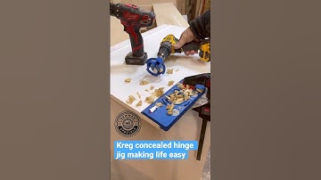 Kreg concealed hinge jig makes cabinet doors easy #woodworking #tools #diy