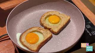 Pão De Forma Com Ovo Na Frigideira