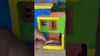 Want a mini house like this? Let's build one with minibricks! #diy #miniaturemodel #handmade #usa