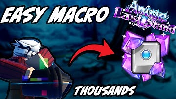 How to *EASILY* AFK MACRO Thousands of Rerolls In Anime Last Stand (ALS)