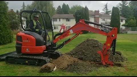 Omega Drilling digs 10 ft test pit for Geotechnical investigation with mini Excavator