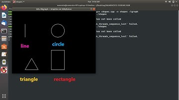 How to draw various shapes using computer graphics. (Line, Circle , Rectangle , Triangle )