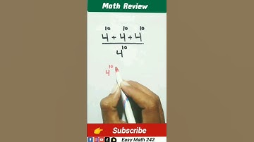 Simplify the exponents | math tricks | #mathstricks