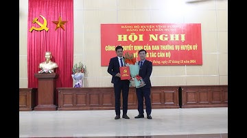 VIDEO: Huyện ủy Vĩnh Tường tổ chức công bố quyết định của Ban Thường vụ Huyện ủy về công tác cán bộ