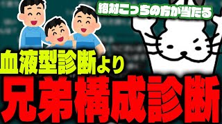 性格占いは「兄弟構成診断」の方が当たる説を唱えるドコムス【ドコムス雑談切り抜き】