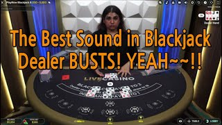 [인생 블랙잭]The Best Sound in Blackjack! Dealer Bust!#블랙잭 #블랙잭영상 #라이브블랙잭 #실시간블랙잭 #블랙잭비디오 #온라인블랙잭 #카지노블랙잭