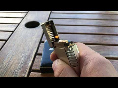 ST Dupont D57 silver plated gas lighter