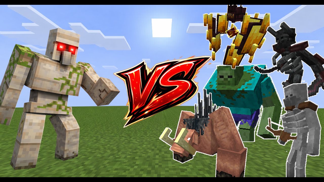 GOLEMS vs MUTANT BOSSES – Who is the STRONGEST? | Minecraft Mob Battle