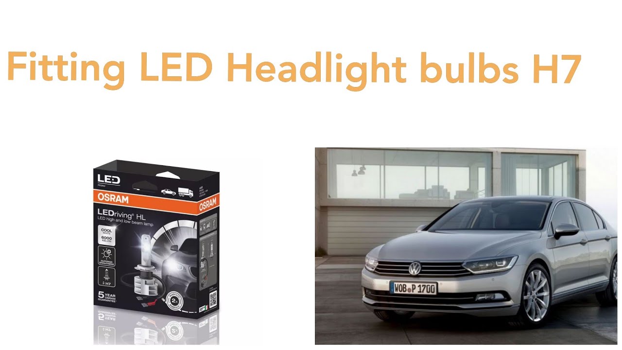 How To Change 2015 Vw Passat B8 Headlight Bulbs Upgrade Led H7 Canbus Xenon Removal Hid Fit Youtube 