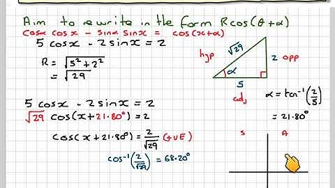 Solving equations of the form acos + bsinx = c 02