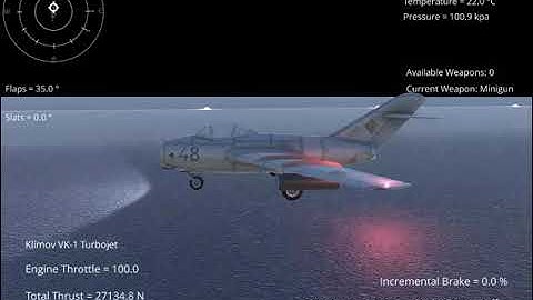 Silantro Unity3d Flight Simulator: Mig-15 Weapons Test