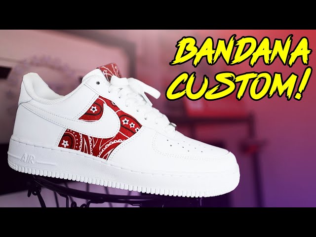 Blue Bandana Air Force 1 Custom Bandana Air Force 1 Customs 