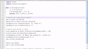 Quantum Transport, Bonus: Introduction to Kwant