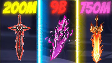 All Mvp Sword Value (December) in Skyblock Blockman Go