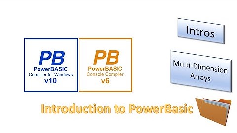 Introduction to Programming with PowerBasic compilers - Multi-Dimensional Arrays