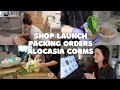 Weekend vlog reaction to shop launch transferring corms  packaging orders 