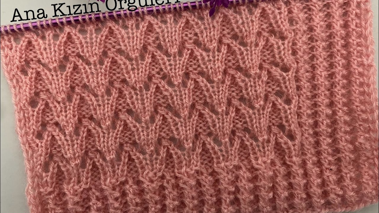 Örmelere Doyamazsınız Ajurlu basit Anne yelek modeli