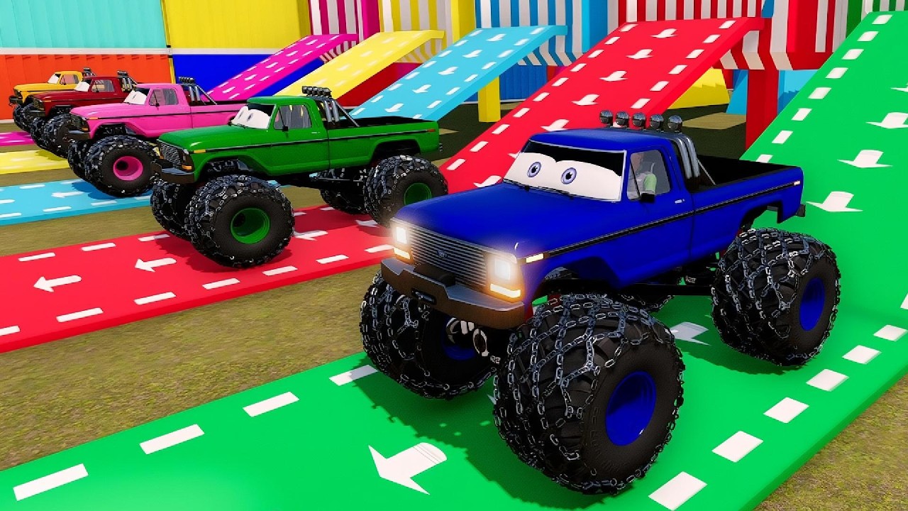 TRANSPORTING MONSTER TRUCK  MUD AND JUMP CHALLENGE FS22 #2