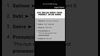 5 English Words You're (Probably) Saying Wrong! 😲 #PronunciationHack #SuperOxford