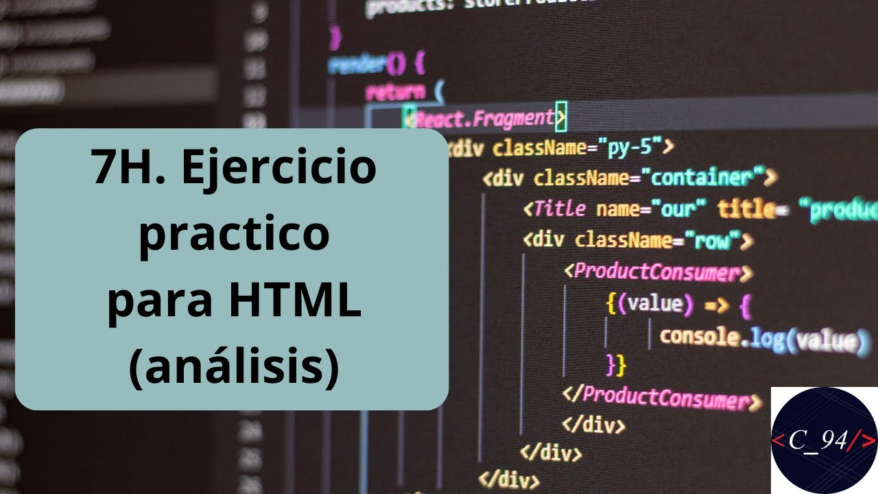 7H. Ejemplo practico de HTML (análisis) - YouTube