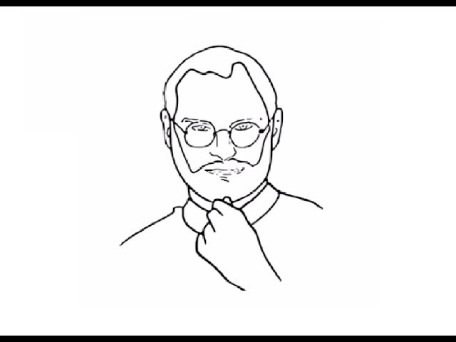 Step by Step How to Draw Steve Jobs  DrawingTutorials101com