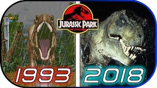 EVOLUTION of JURASSIC PARK Games in 5 minutes (1993 - 2018) gameplay & graphic world