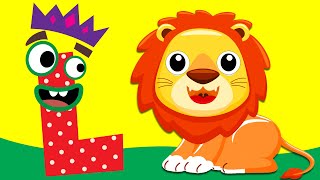 L for Lion - ABC Alphabet Phonics - A to Z Animals for Kids