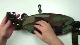 Rough Enough Mens Tactical Fanny Pack Crossbody Bag Hunting Waist Pack for Men Camo Cordura