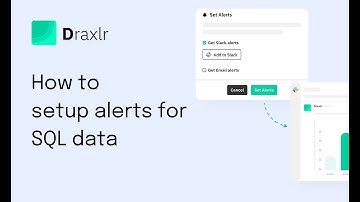 How to setup alerts for SQL data