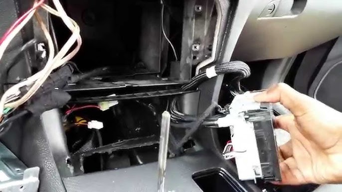 Dodge Charger custom double din up top radio install 