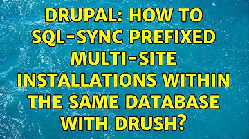 Drupal: How to sql-sync prefixed multi-site installations within the same database with drush?