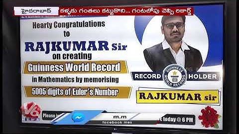 Rajkumar Creating Guinness World Record in Matha By Memorizing 5005 | V6 News