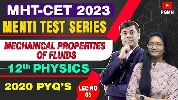 Mechanical Properties of Fluids 2020 PYQ