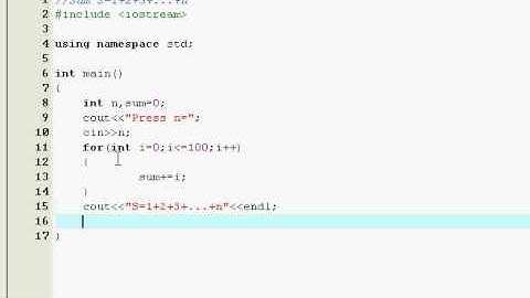 C++: Sum from 1 to n