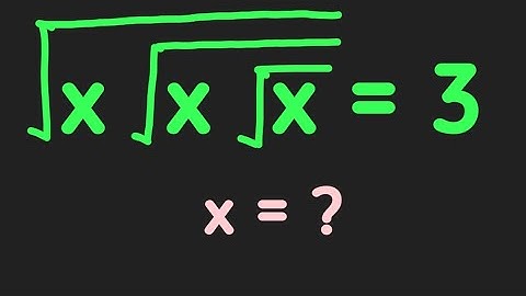 Math Olympiad | Can you solve this ? | A Nice Radical Problem