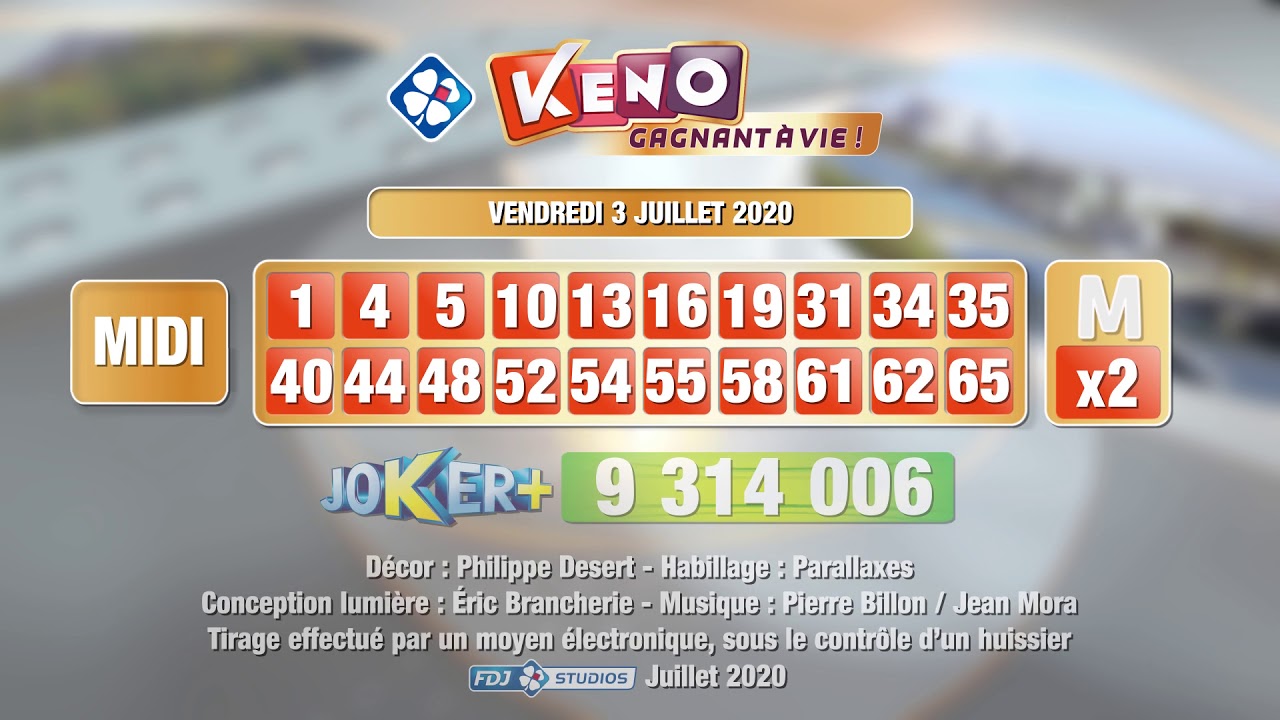 Résultat Du Keno D Aujourd Hui Midi