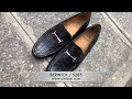 Video: Moccasin shoe Berwick 5285 black leather crocodile print finish