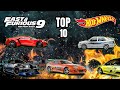 TOP 10 HOT WHEELS MÁS BUSCADOS COTIZADOS Y DIFÍCILES DE ENCONTRAR DE LA SAGA DE RAPIDO Y FURIOSO