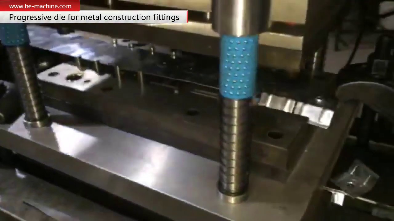 Progressive die for construction fittings metal stamping YouTube