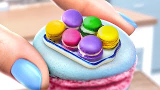 How To Make Miniature Italian Macaroons | Delicious Tiny Rainbow Dessert