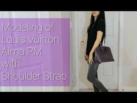 Louis Vuitton Alma PM with Shoulder Strap Modeling Request | FashionablyAmy - YouTube