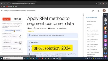 Apply RFM method to segment customer data lab short solution || #gcp #googlecloud #cloudcomputing