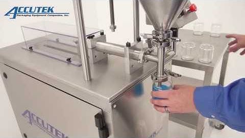 Electric Servo Driven Filler - Semi-Automatic Piston Filling Machines - E-SPF - Accutek Packaging
