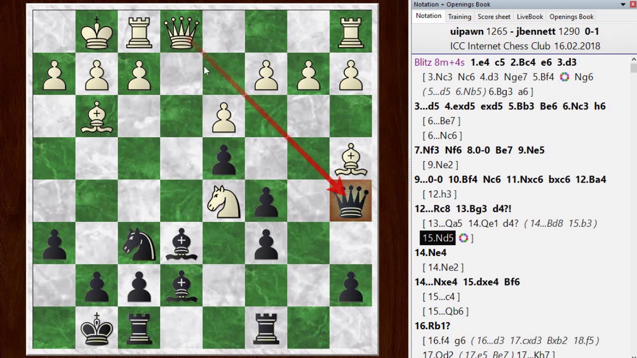 Blitz chess postmortem #817: Sicilian defense - Bowdler attack 