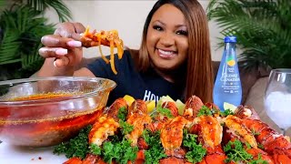 12 LOBSTER TAILS MUKBANG, SEAFOOD BOIL MUKBANG